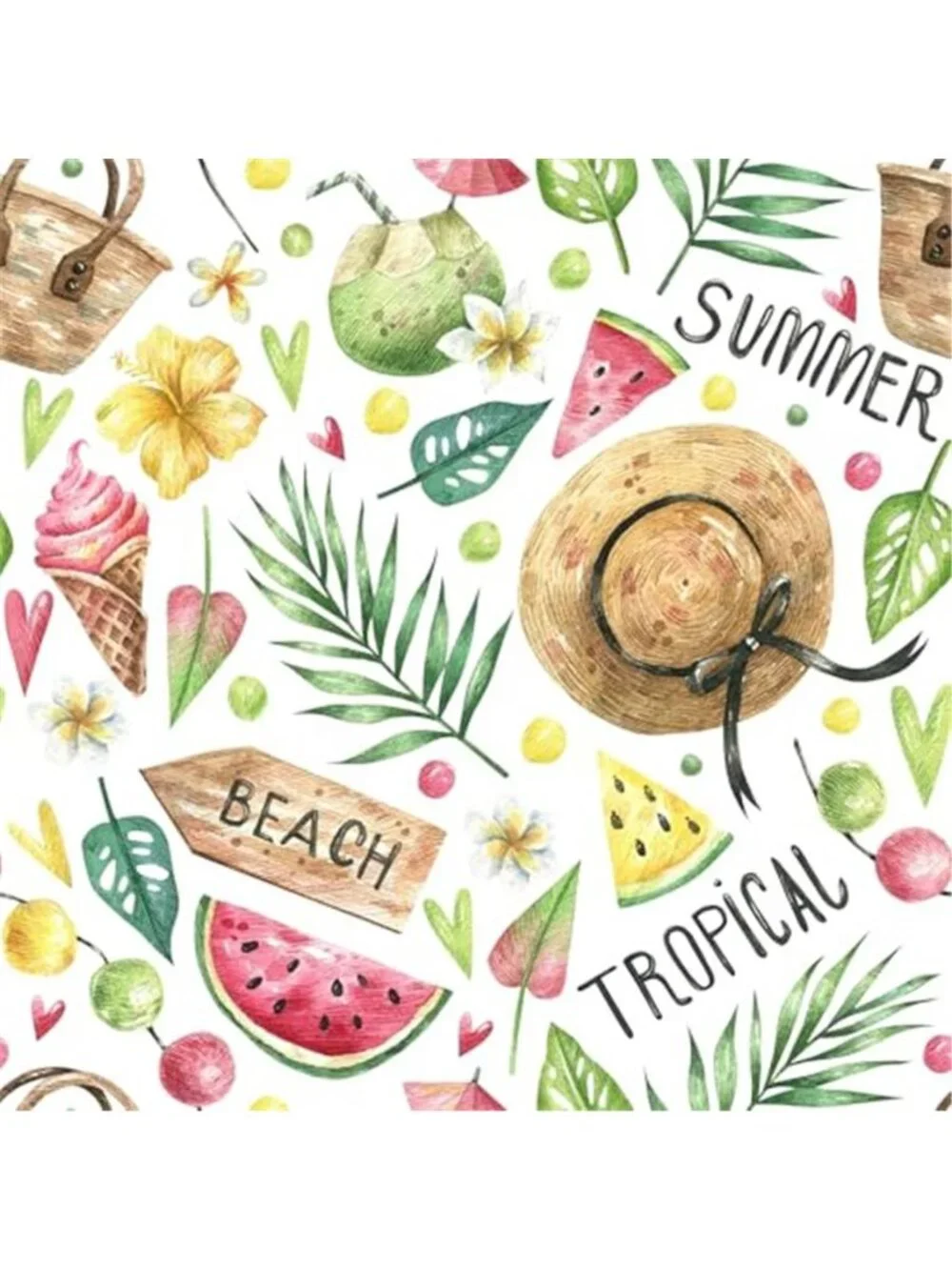 Summer Wallpaper Peel and Stick Wallpaper Vinyl Wallpaper